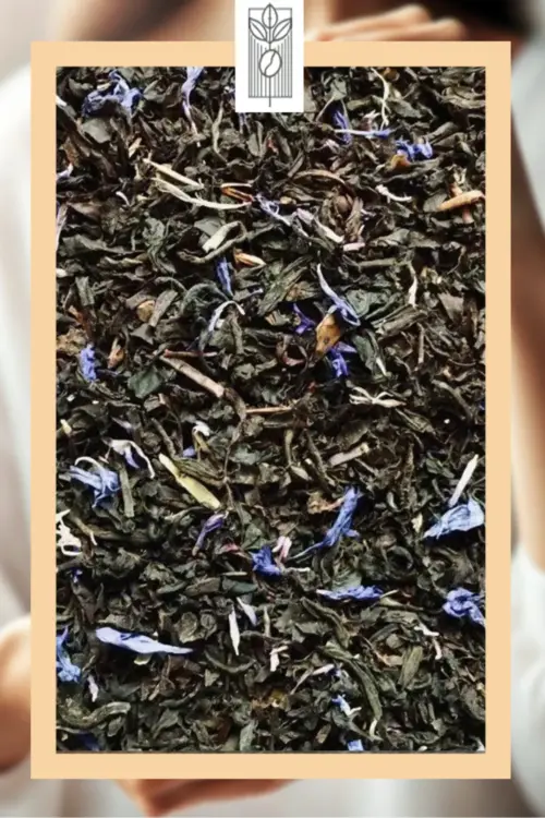 Premium Mavi Kelebek Sarmaşıklı Siyah Çay