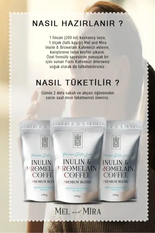 Premium Detox Series İnülin ve Bromelain Kahve
