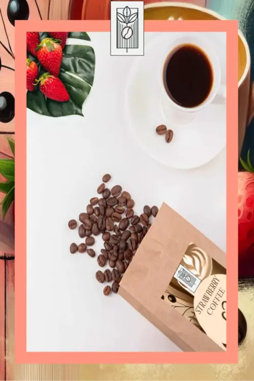 Çilek Aromalı Çekirdek Kahve