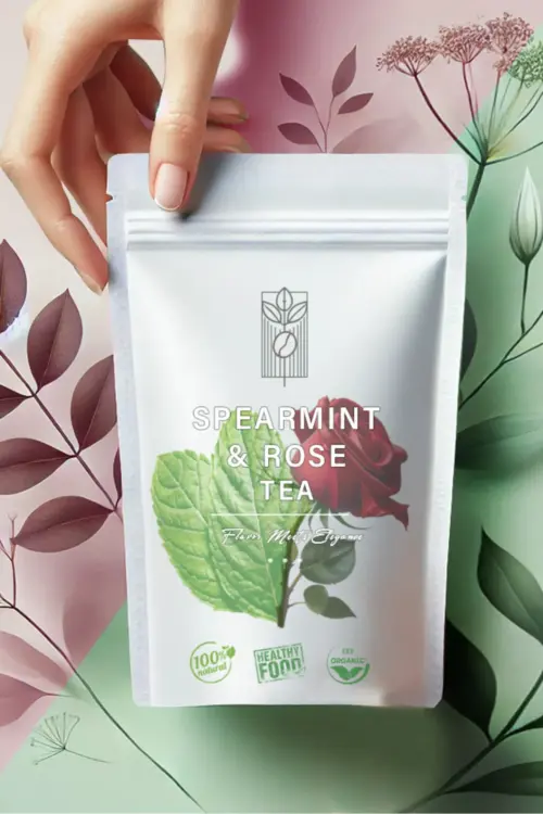 Gül & Kıvırcık Nane (Spearmint Tea) Çayı Özel Harman