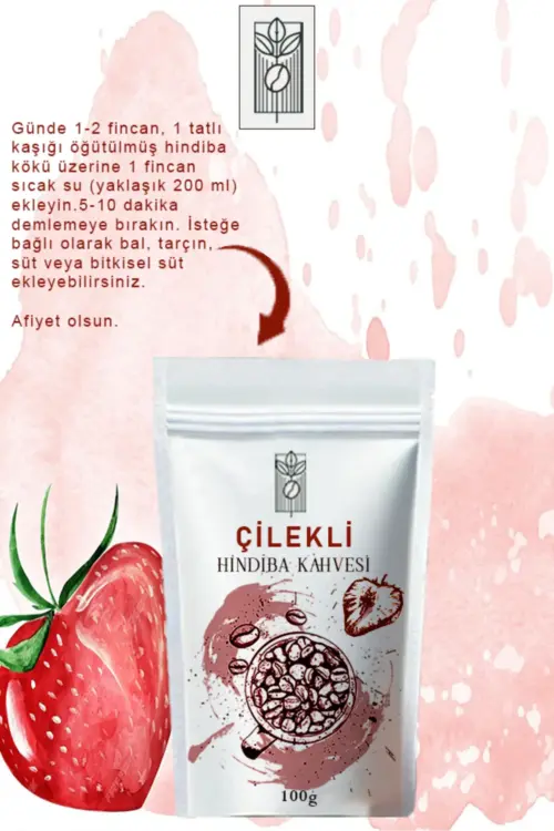 Çilek Aromalı Hindiba Detox Kahvesi