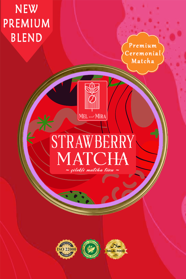 Çilek Aromalı Matcha Tozu