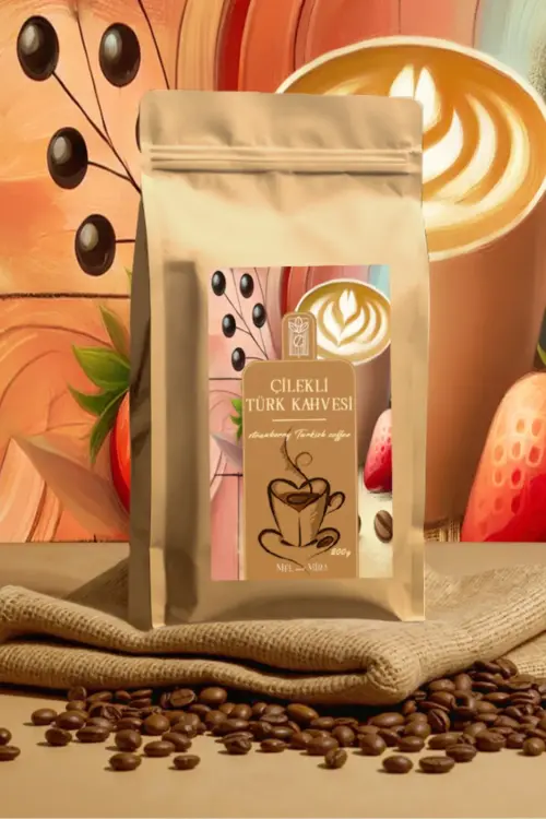 Çilek Aromalı Türk Kahvesi