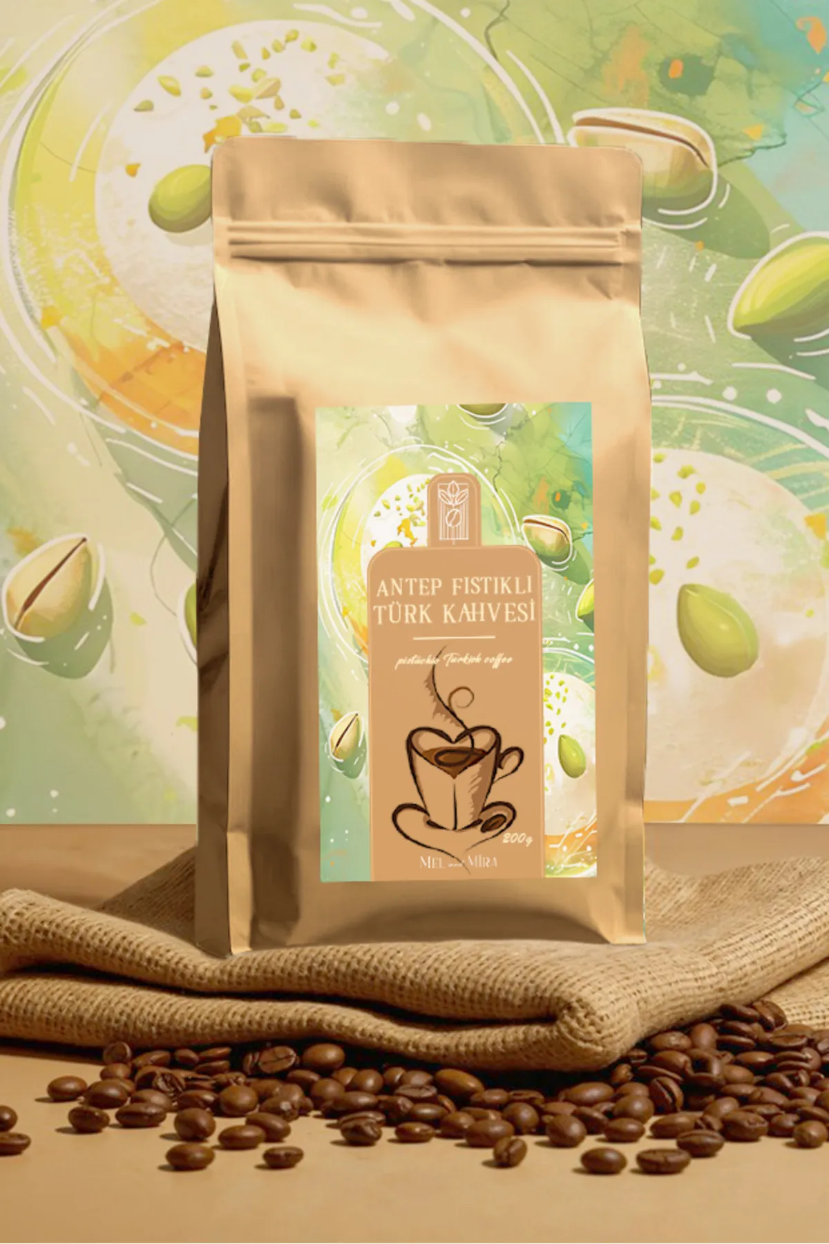 Antep Fıstığı Aromalı Türk Kahvesi