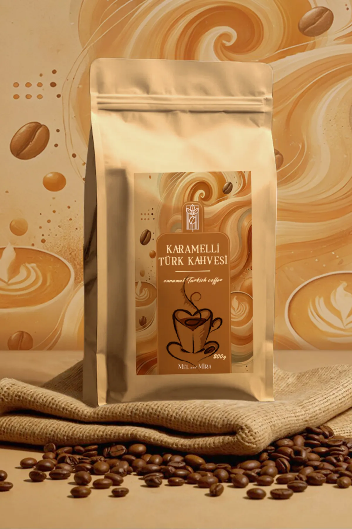 Karamel Aromalı Türk Kahvesi