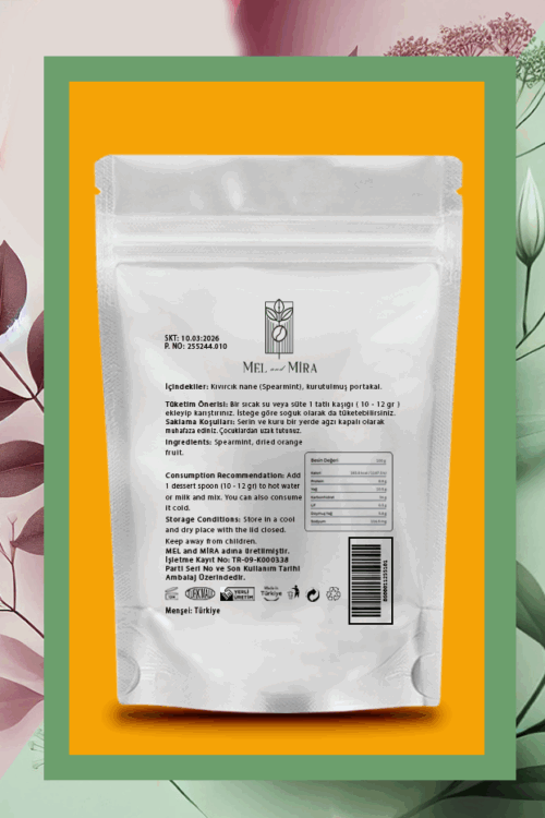 Portakallı Kıvırcık Nane Spearmint Tea Çayı Özel Harman