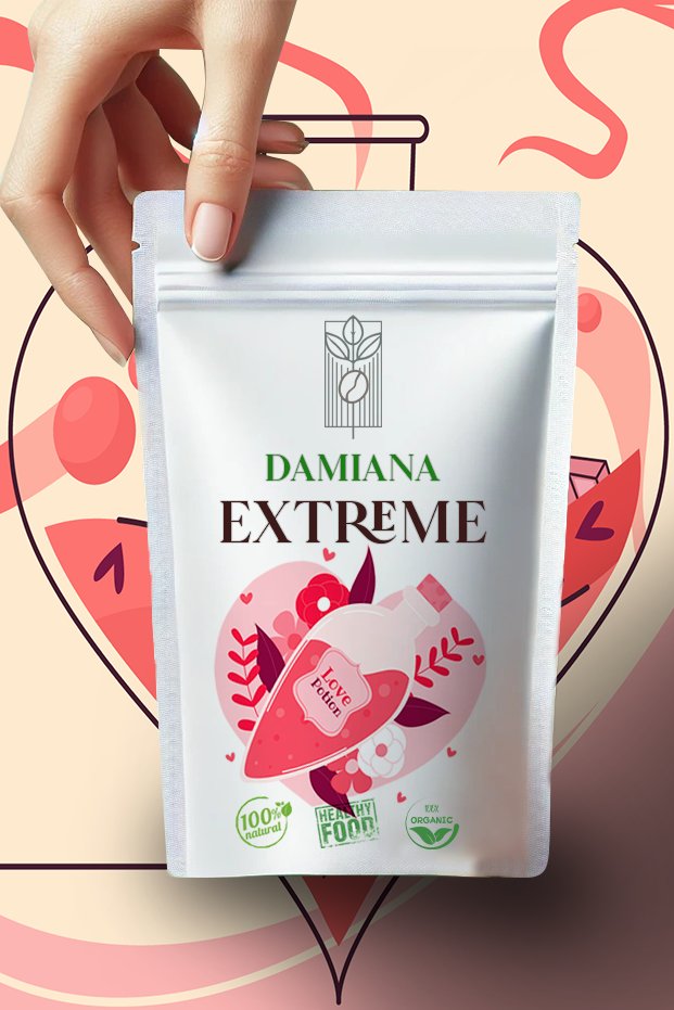 Damiana Extreme Love Potion Tea, Damiana & Ginsengli Bitki Çayı Destekleyici Özel Karışım