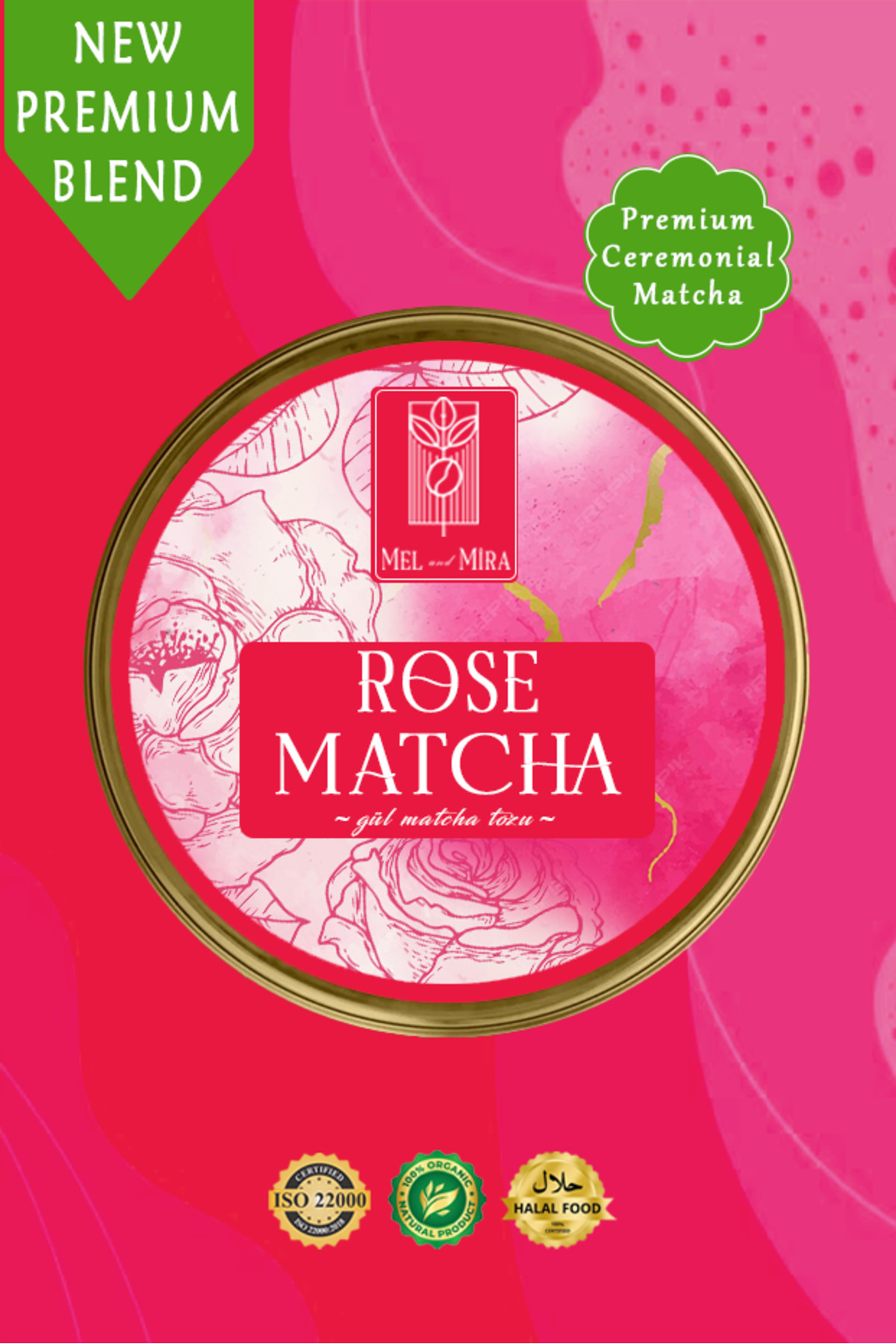 Gül Aromalı Matcha Tozu