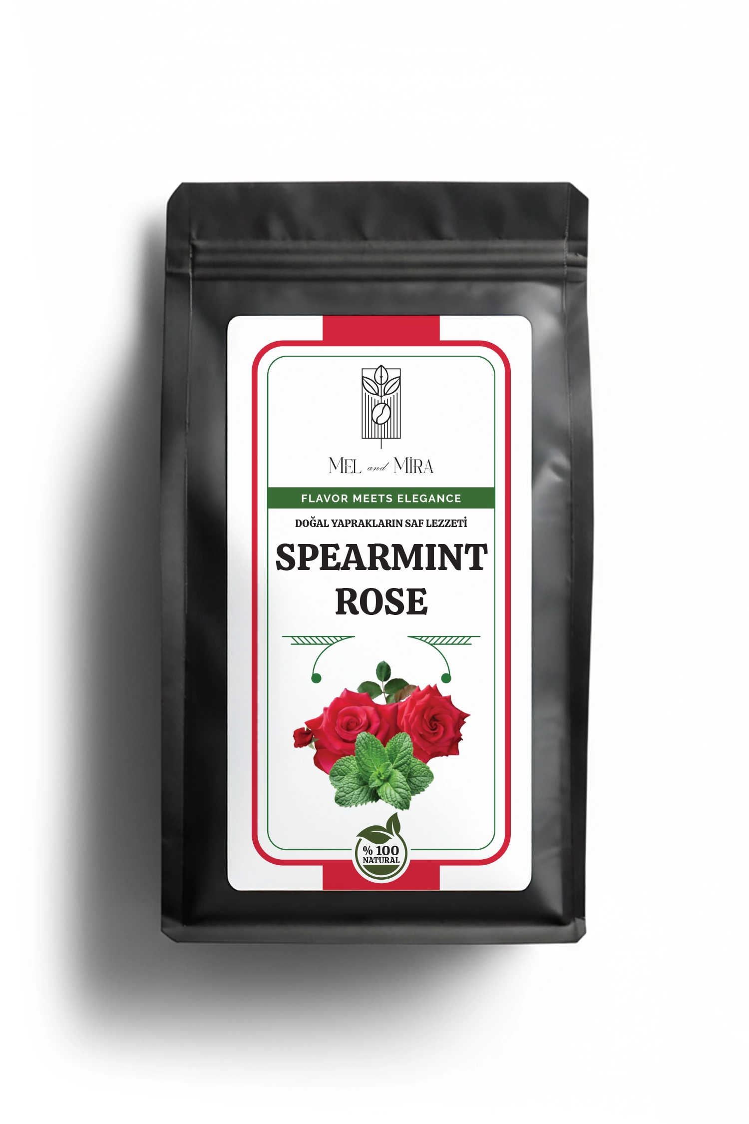 Spearmint rose Gül & Kıvırcık Nane (Spearmint Tea) Çayı Özel Harman - Görsel 1