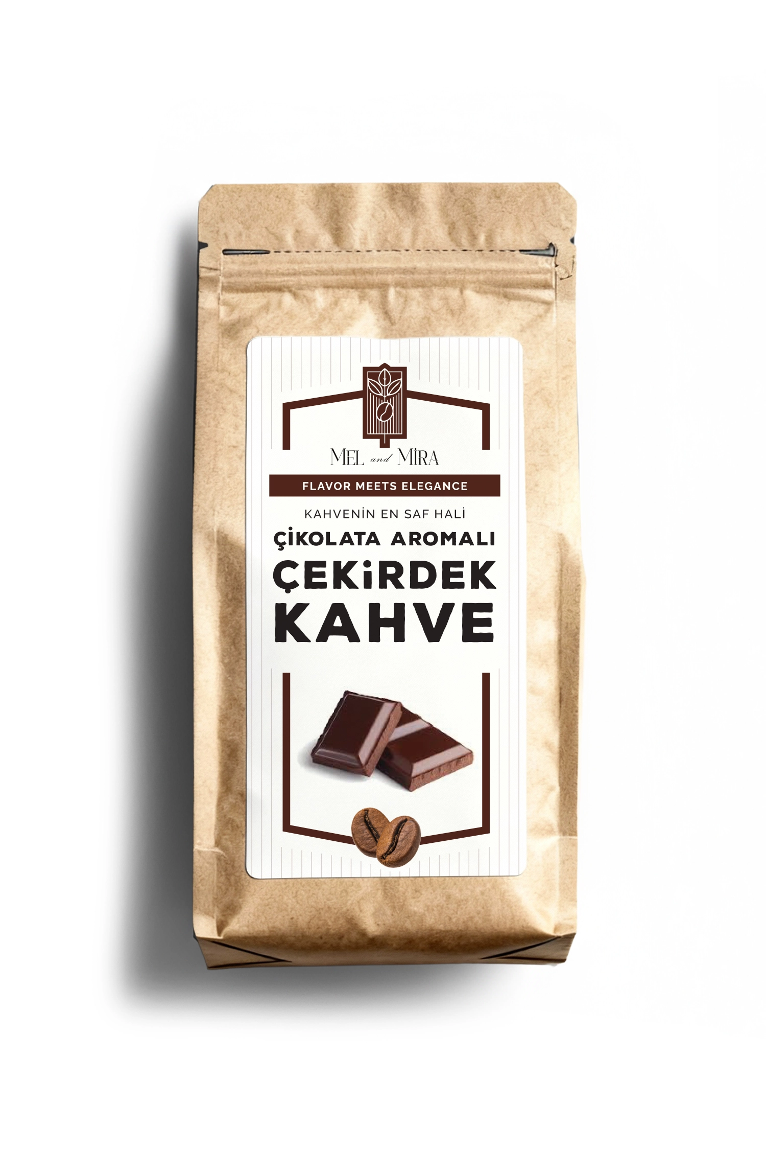 çikolata Craft Paket 2 Çikolata Aromalı Çekirdek Kahve - Görsel 1